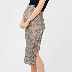 Ripe Maternity Leopard Mesh Skirt Multi - Small